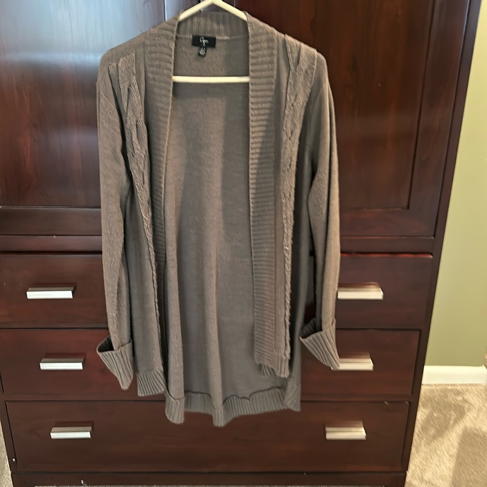Aqua size small open cardigan sweater 100 % acrylic